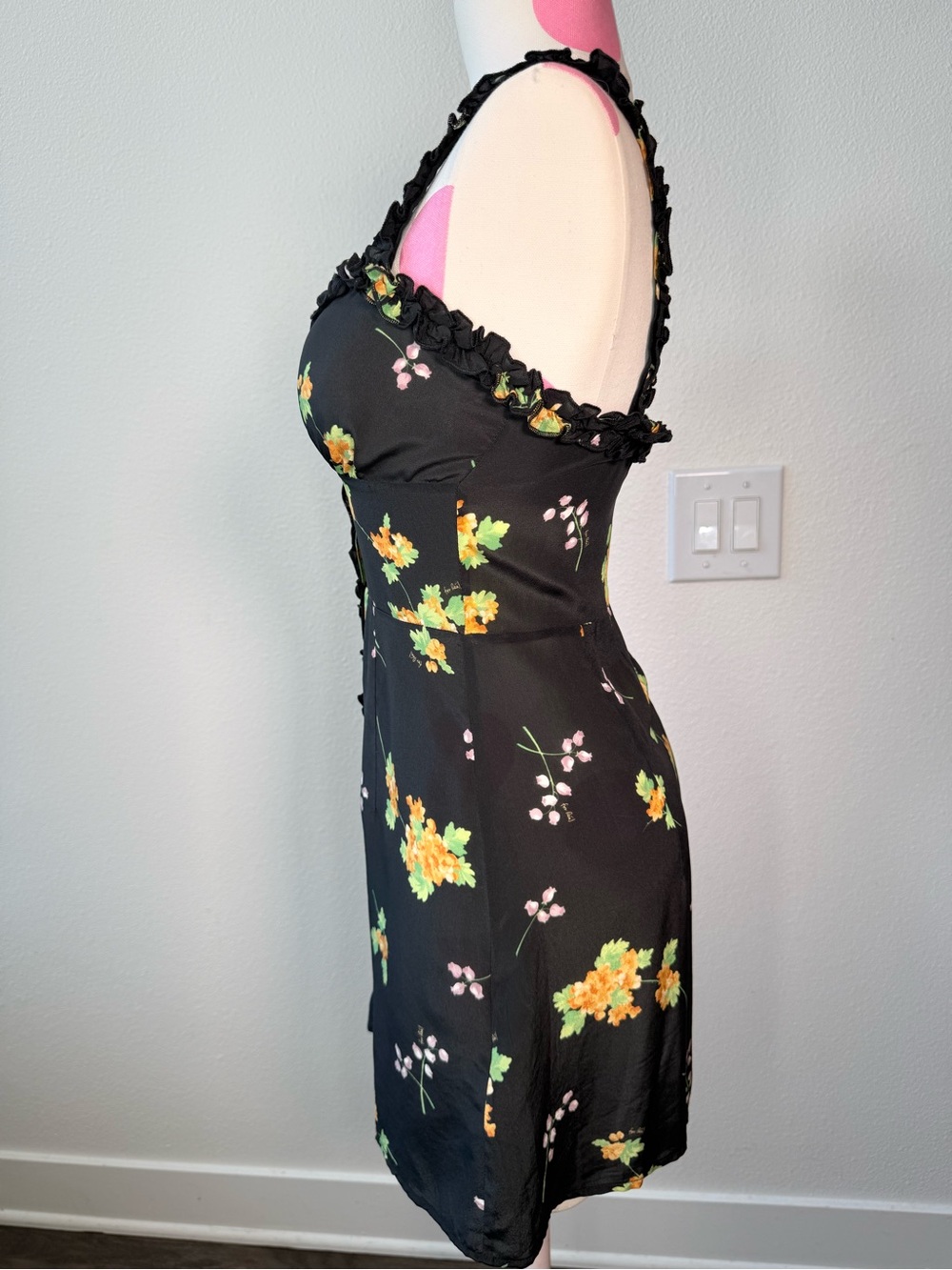 Realisation Par Julia Mini Dress in Blossom Floral Silk XS - Picture 6 of 13